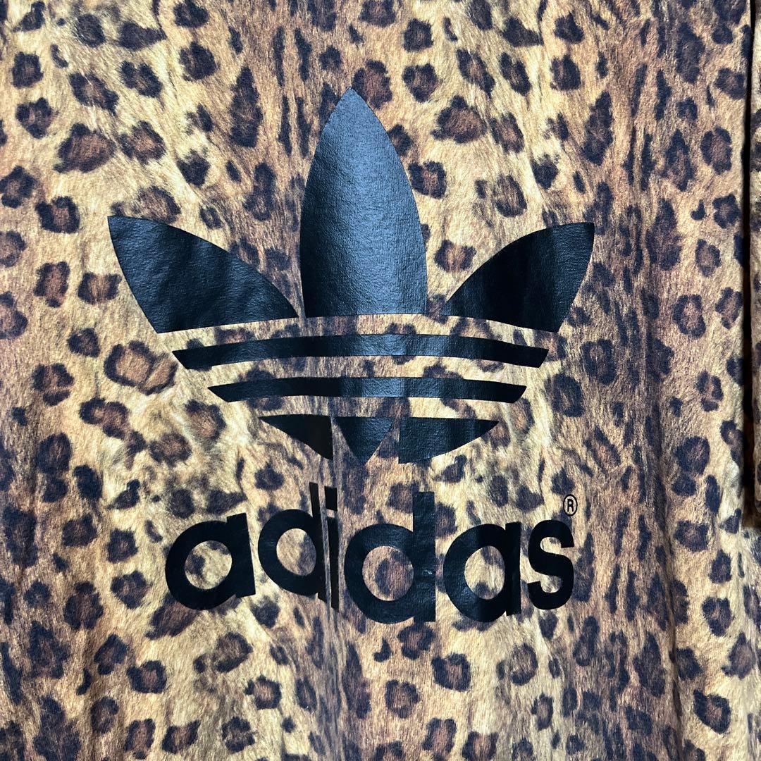 美品 アディダス レオパード 豹柄 ヒョウ柄 tシャツ オーバーサイズ xo