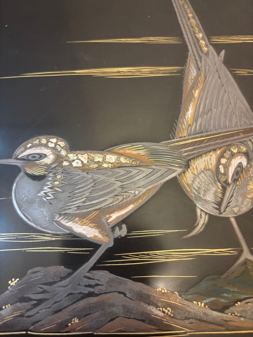 輪島塗　桂月榮 漆絵 鳥の作品