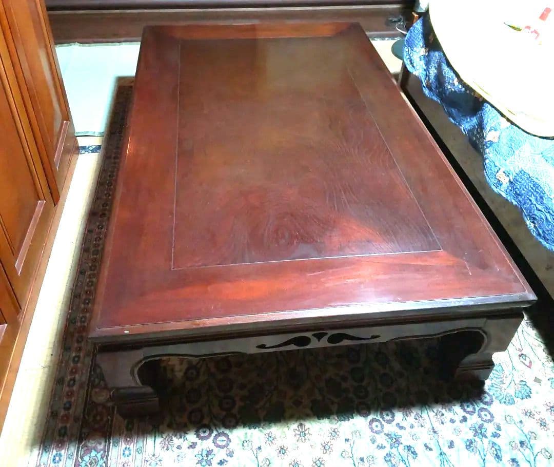 送料込:たのメル便】昭和レトロ 木製座卓 ダークブラウン