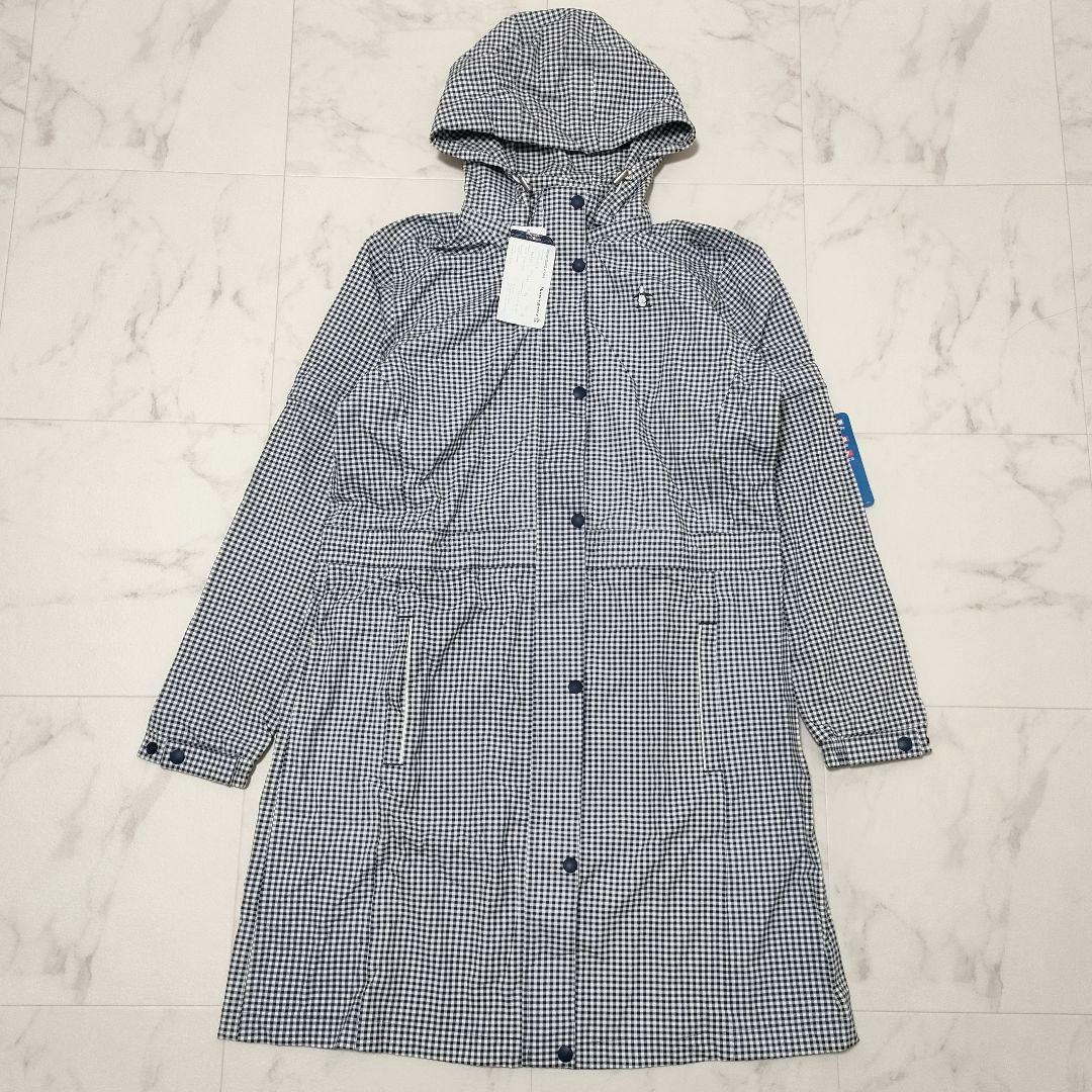 【新品タグ付き】マンシングウェア　レインウェア　コート　ギンガムチェック　LL