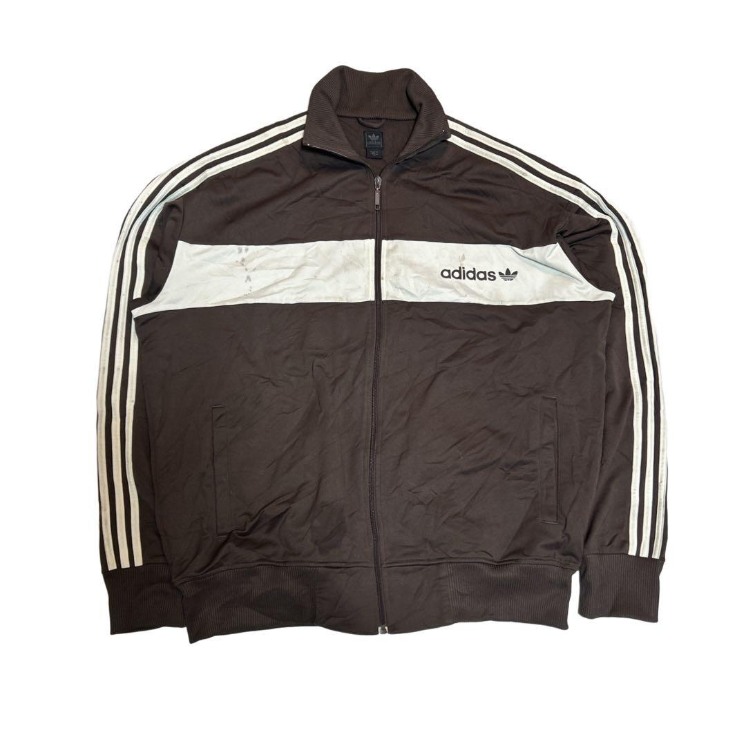 90s あのちゃん　アディダス トラックジャケット茶 ジャージ ブラウン XL