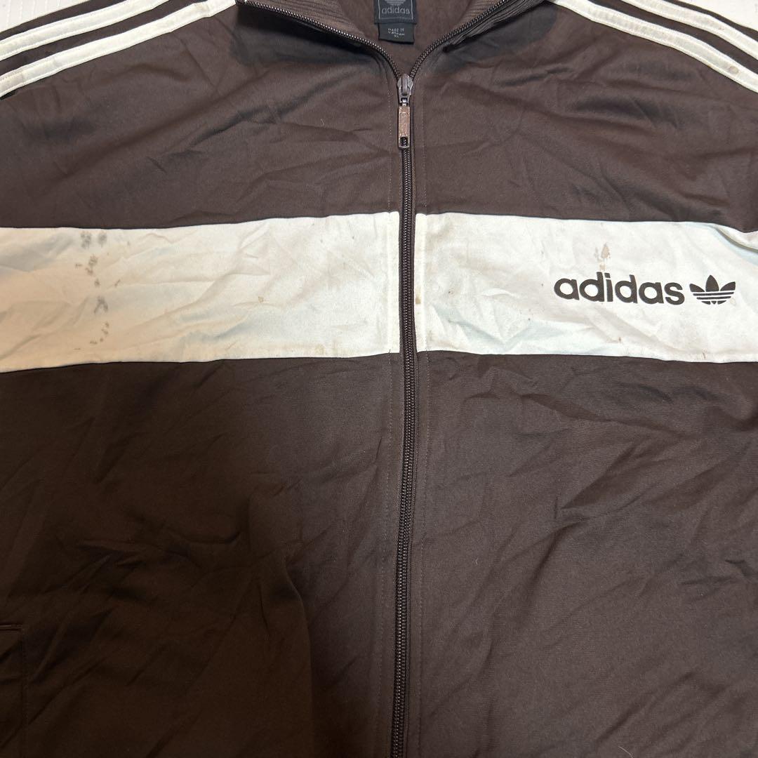 90s あのちゃん　アディダス トラックジャケット茶 ジャージ ブラウン XL