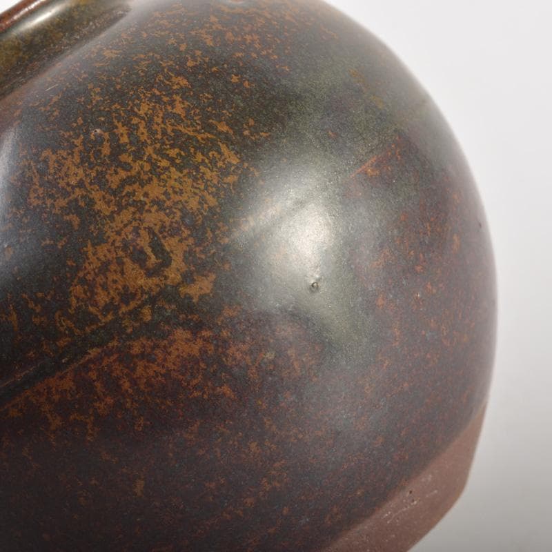 茶道具 丹波焼 市野信水作 茶入 共箱 V 6507