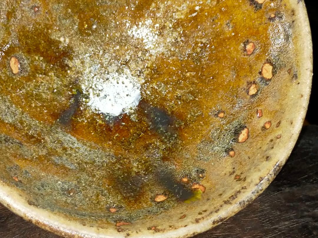 ♥美濃焼 小さな 黄瀬戸 茶碗 茶道具 骨董 古玩