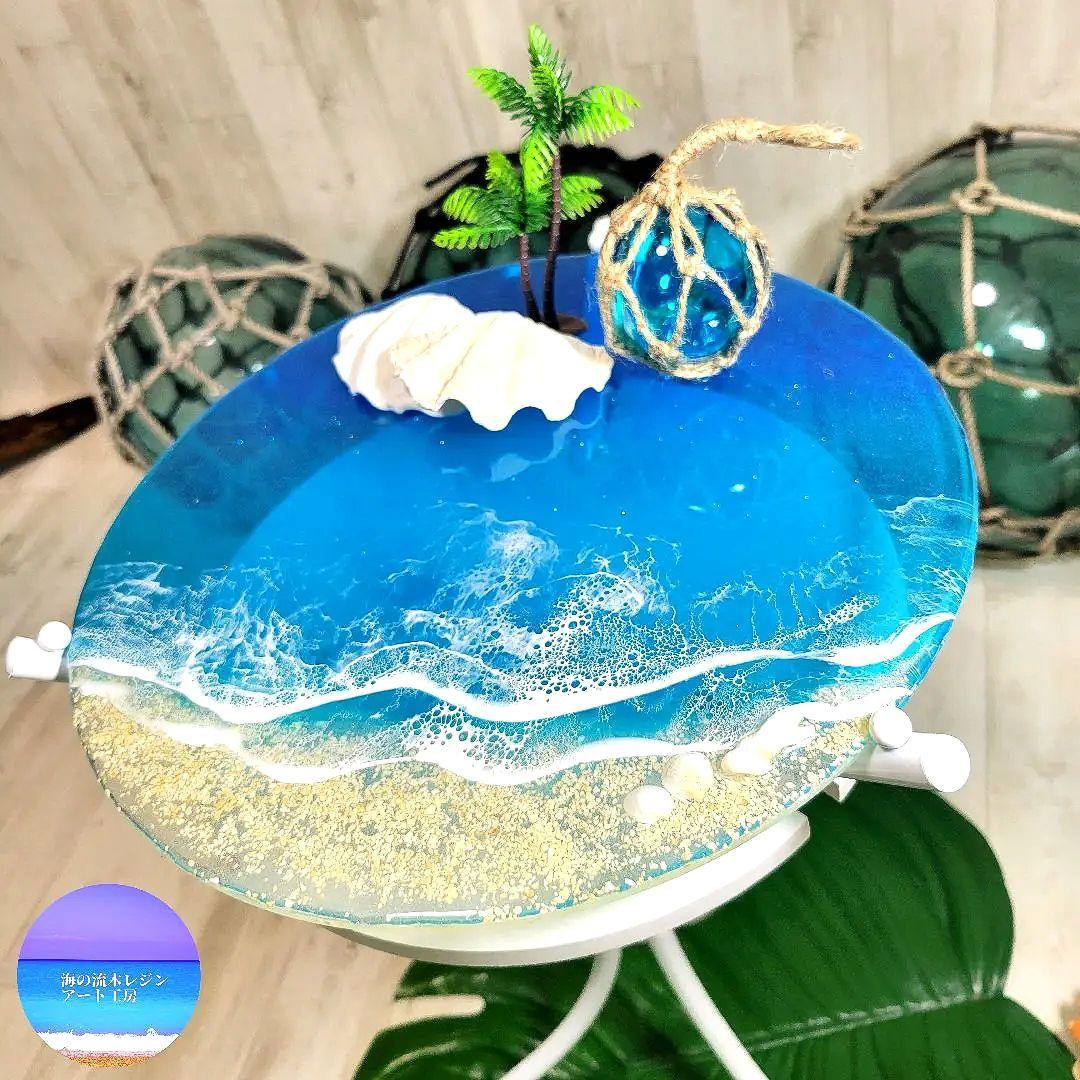 レジンテーブル テーブル レジンアート サイドテーブル オーシャン