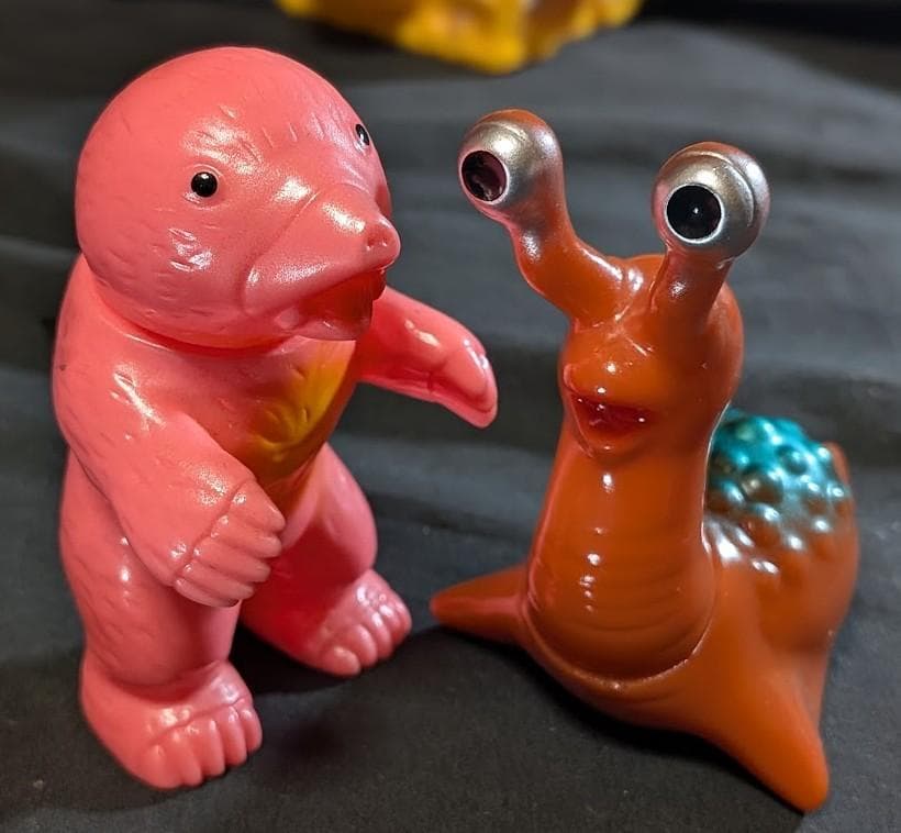 マンモスフラワー（マーミット）＆ナメゴン・モングラー（Ｍ１号）ソフビ３体セット