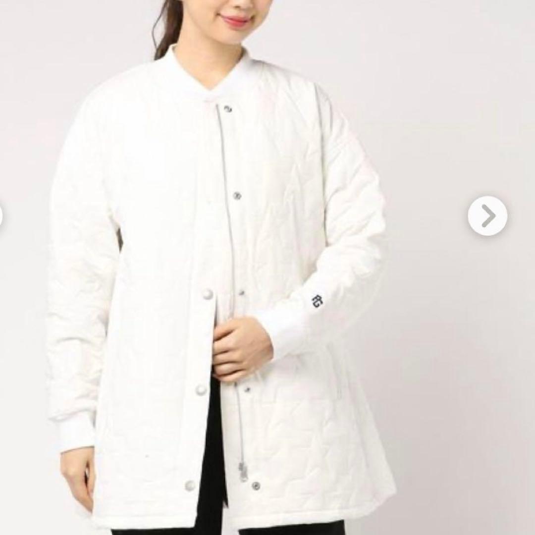 パーリーゲイツ　星柄　キルト 中綿 コート ジャケット 白　ホワイト