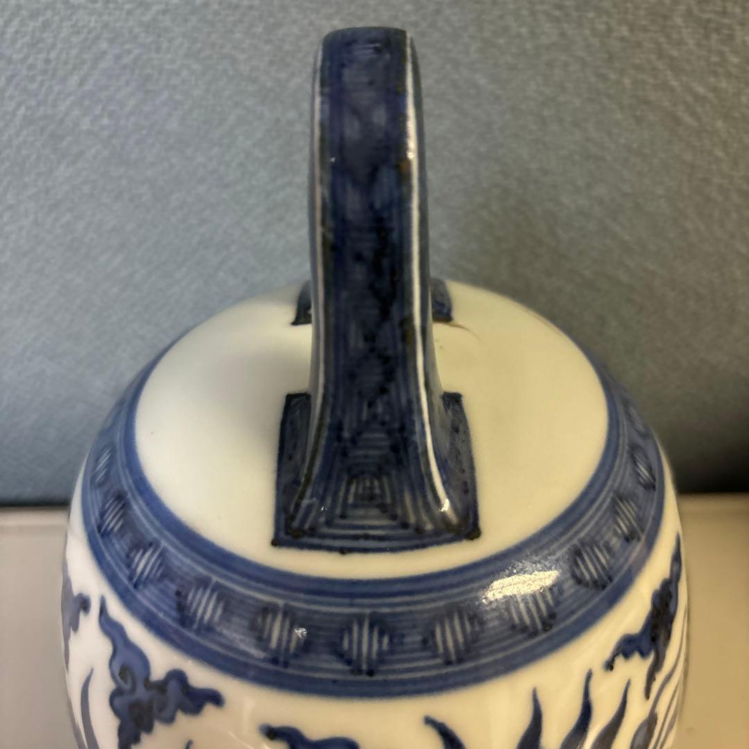 鐘 竹泉 木米 倣 陶器 釣鐘 煎茶道具 染付