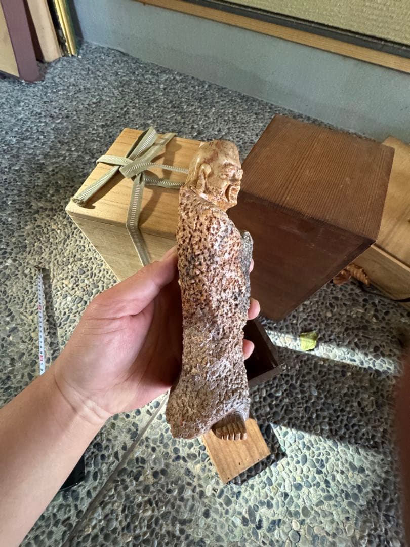 ‼️年末激安コメOK‼️リサイクルFORT‼️中国品買取④‼️唐物石製寿老人物図立像‼️