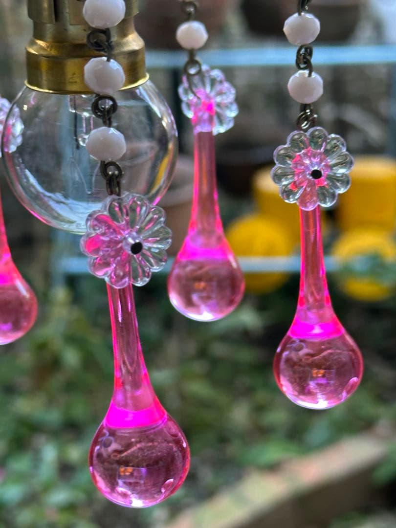 20's フランス アンティーク ピンクムラーノガラスの可愛いミニ