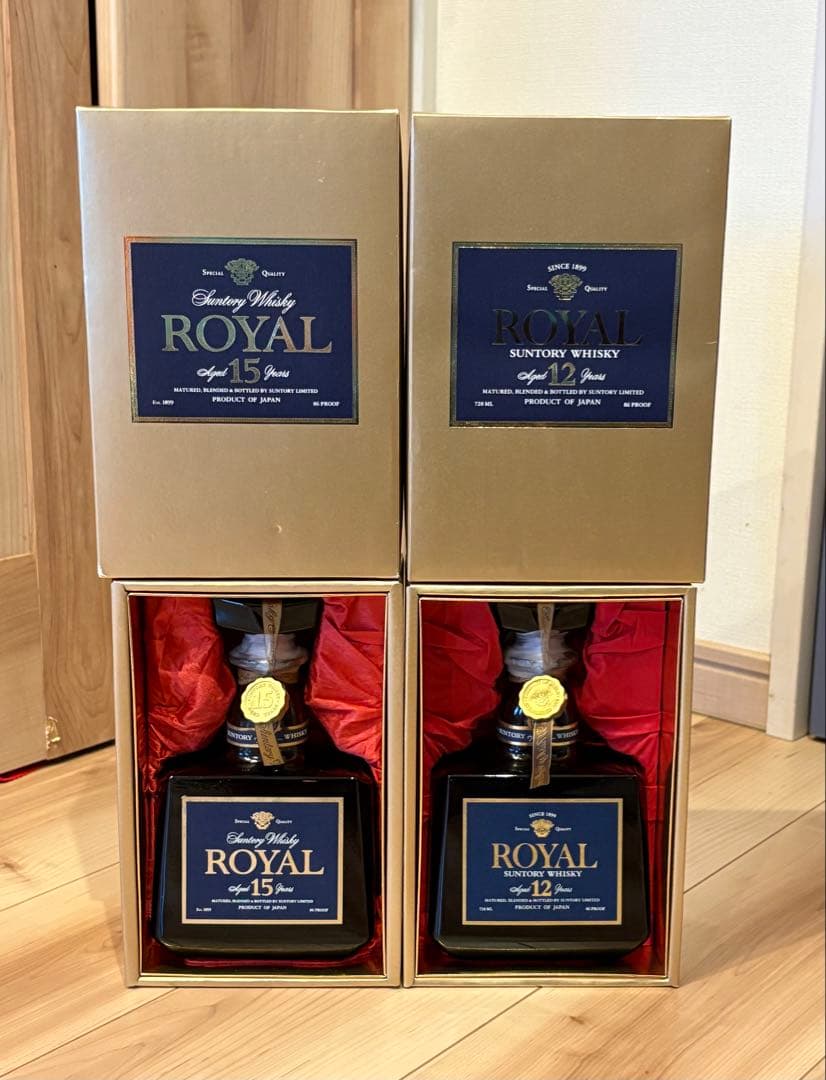 【2本セット】15年 12年 青ラベル サントリーローヤル ブルーラベル 15年・12年 計 2本