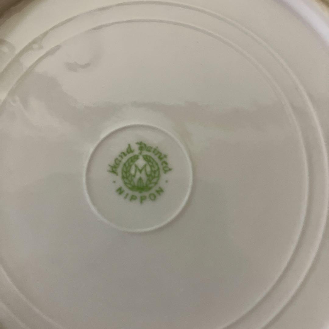 3. オールドノリタケ、M Nippon印 ボウル、ソーサー、スプーンのトリオ