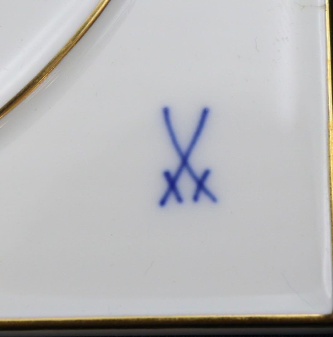 マイセン MEISSEN ピンクローズ/忘れな草 プラーク 陶板画