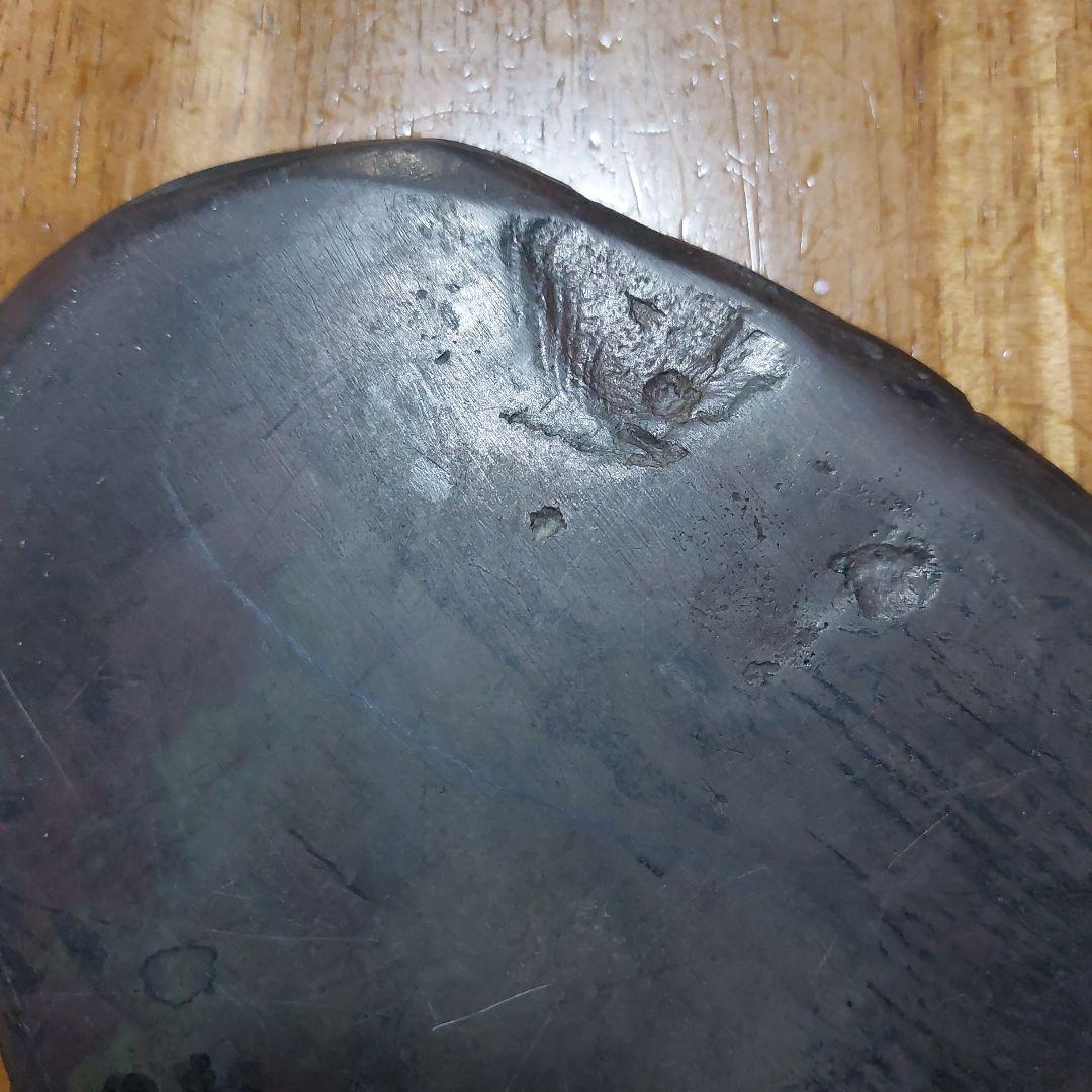 硯 渭原石 梅の花 の彫刻 古物 傷 汚れあり 壊れなし 長期保管