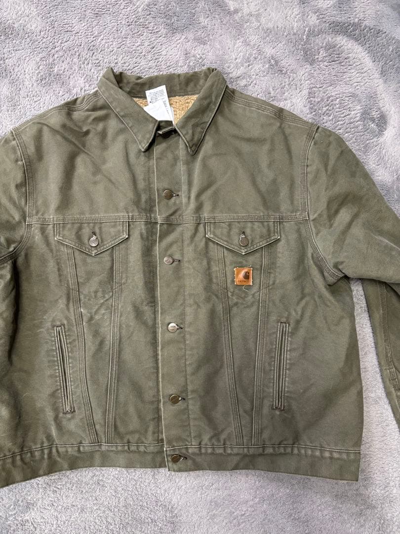 激レア　希少　Carhartt トラッカージャケット　デニムジャケット　グリーン