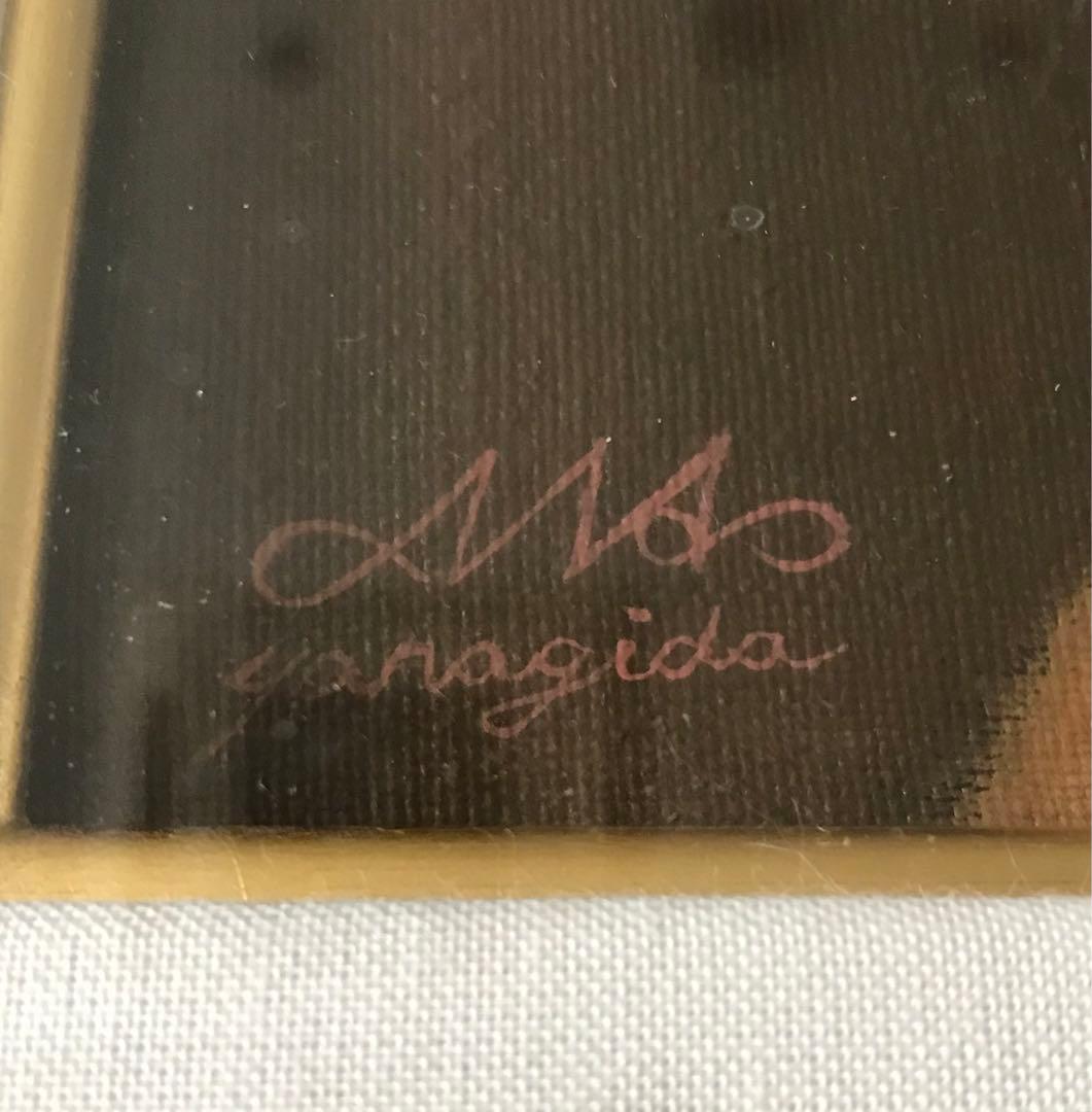 柳田正和「なかよし」油彩 SM 額装 子猫 油絵 油画 C