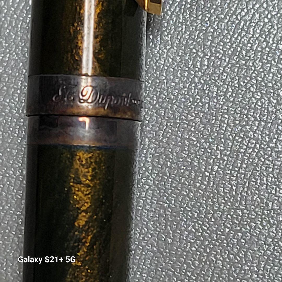 S.T.Dupont デュポン 万年筆 SILVER ペン先18金 筆記未確認