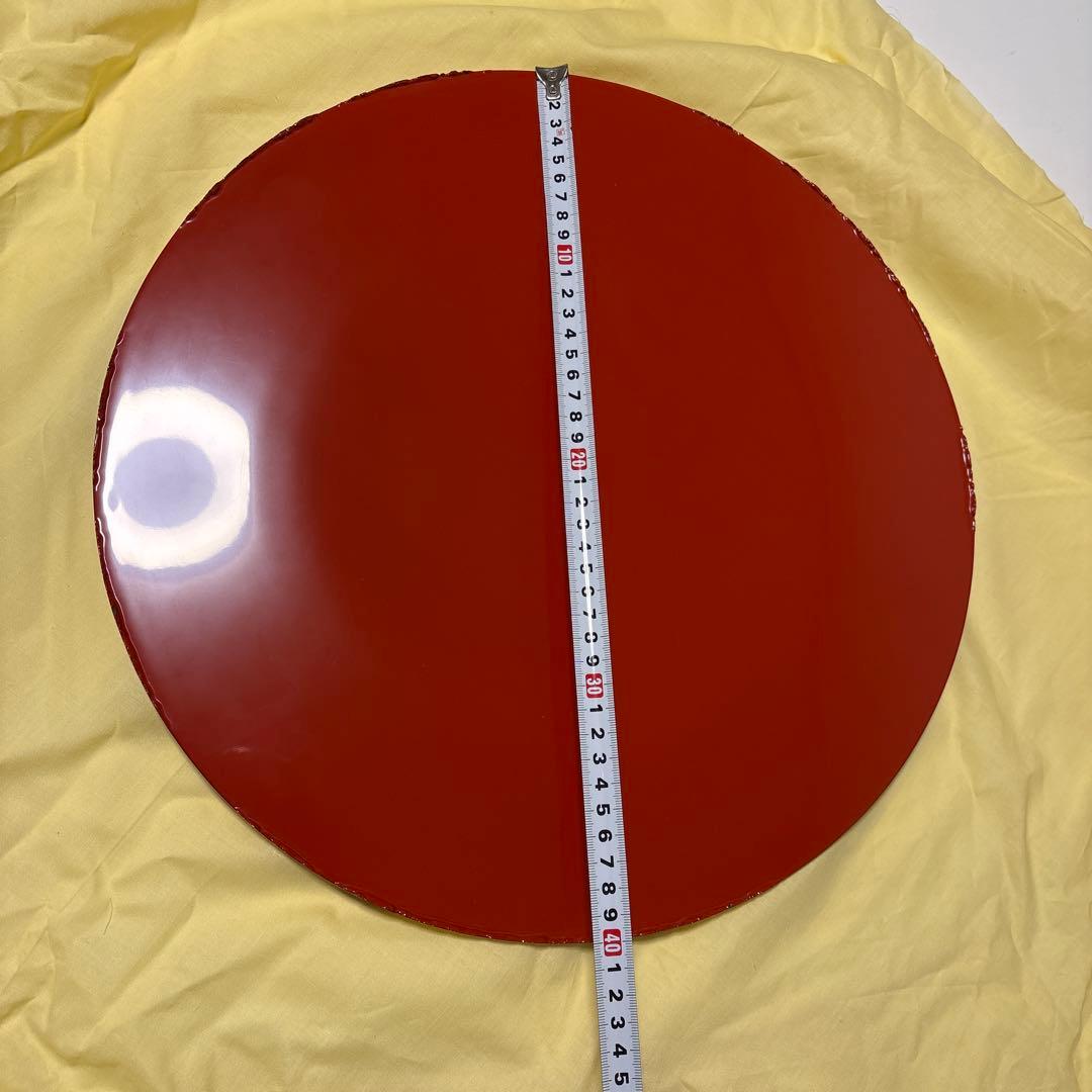 榎木啓 40cm 朱塗漆皿「暮色」