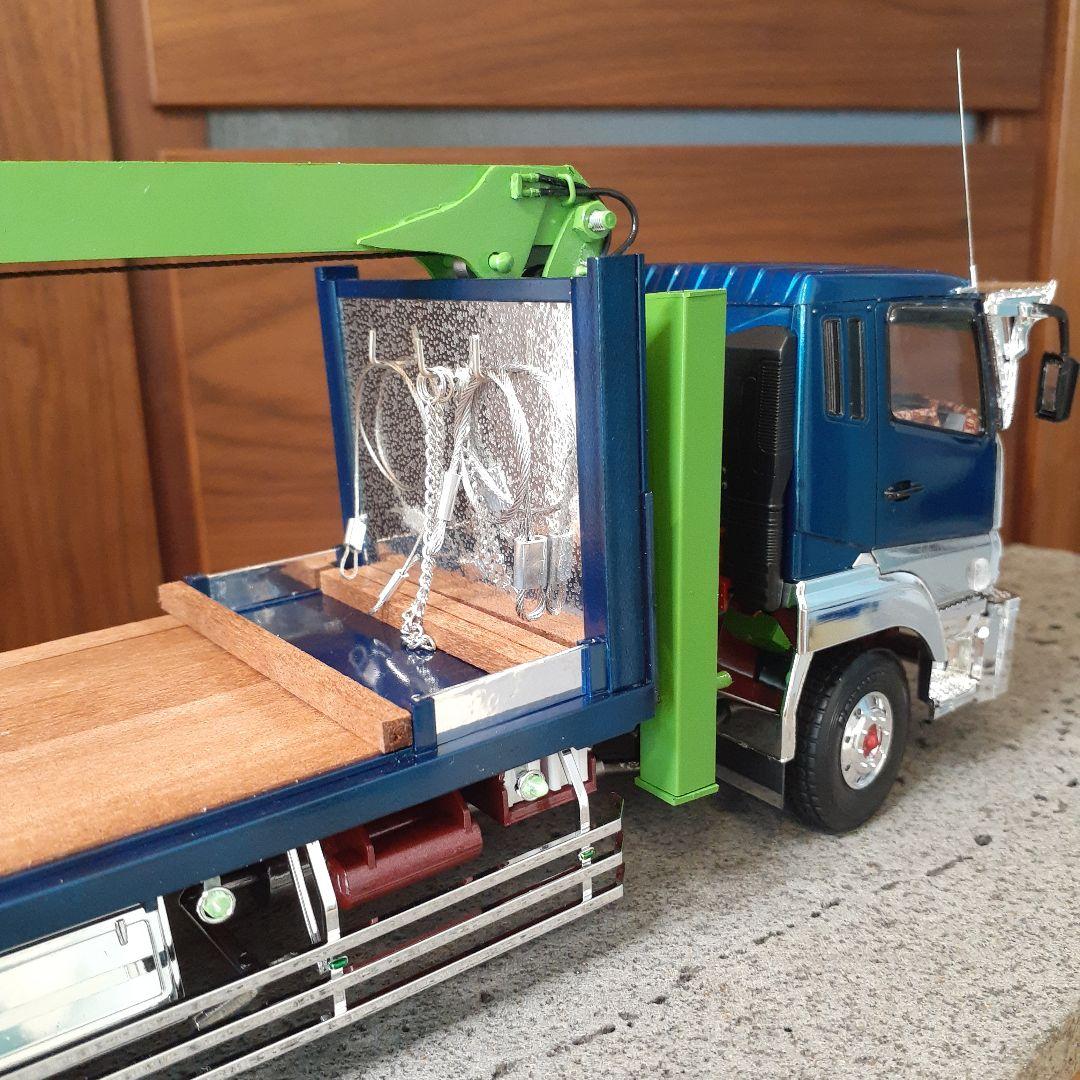 専用 デコトラプラモデル ユニック付き回送車