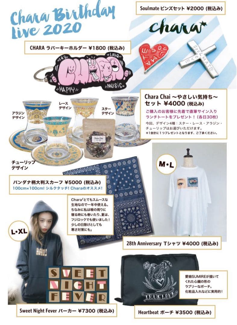 Chara 直筆サイン ランチトート