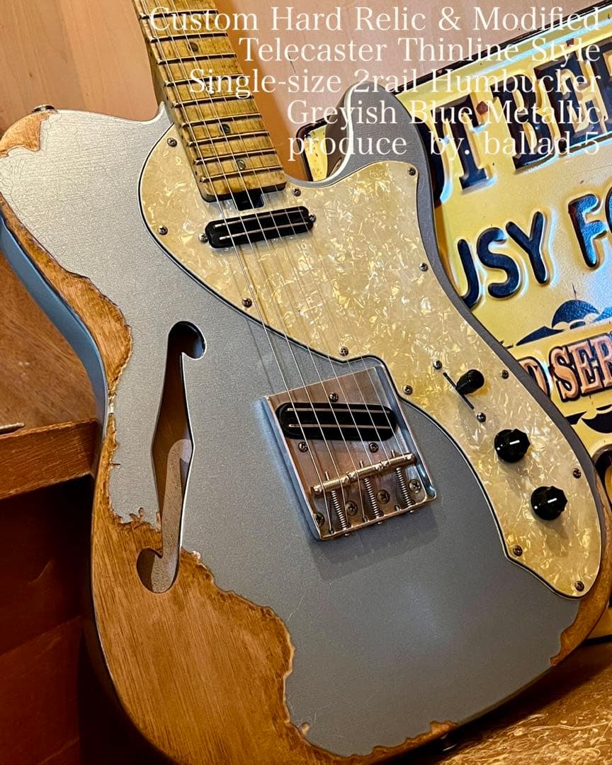 ハードレリックTLシンラインタイプ シングルサイズハム/ クレーイッシュブルー