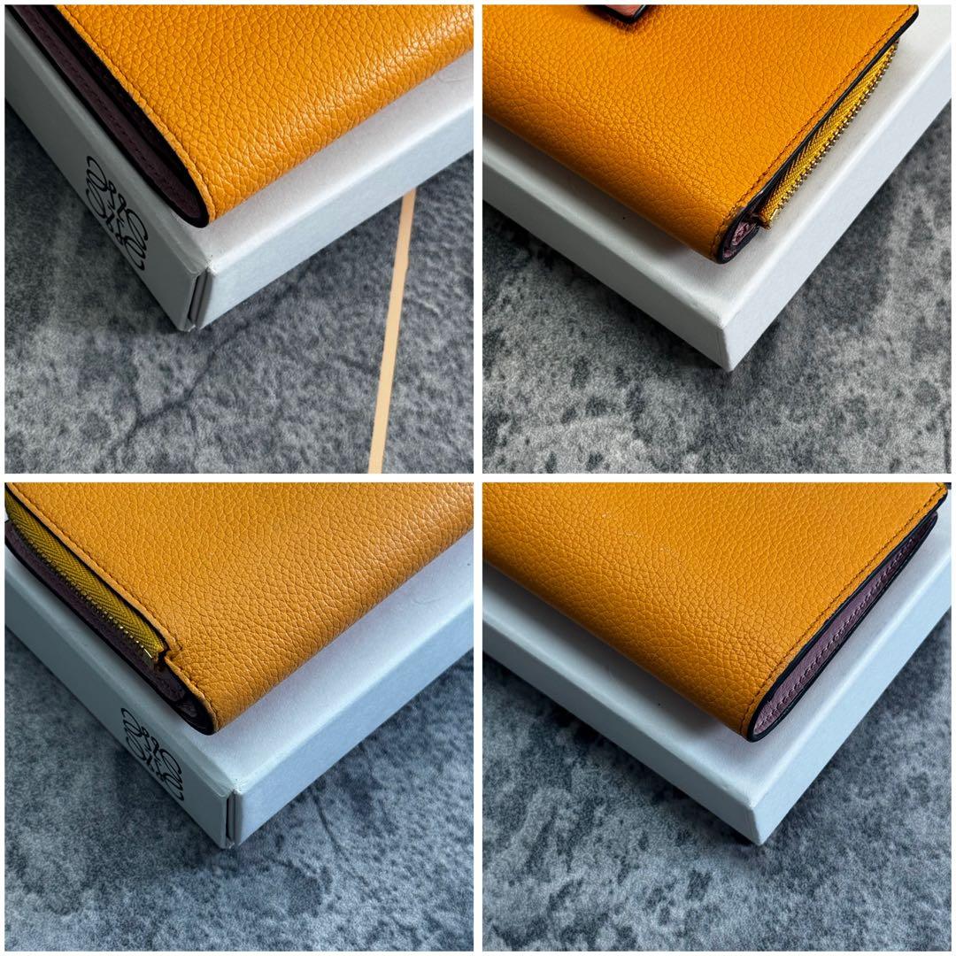 美品✨ロエベ アナグラム コンパクトジップウォレット 二つ折り財布