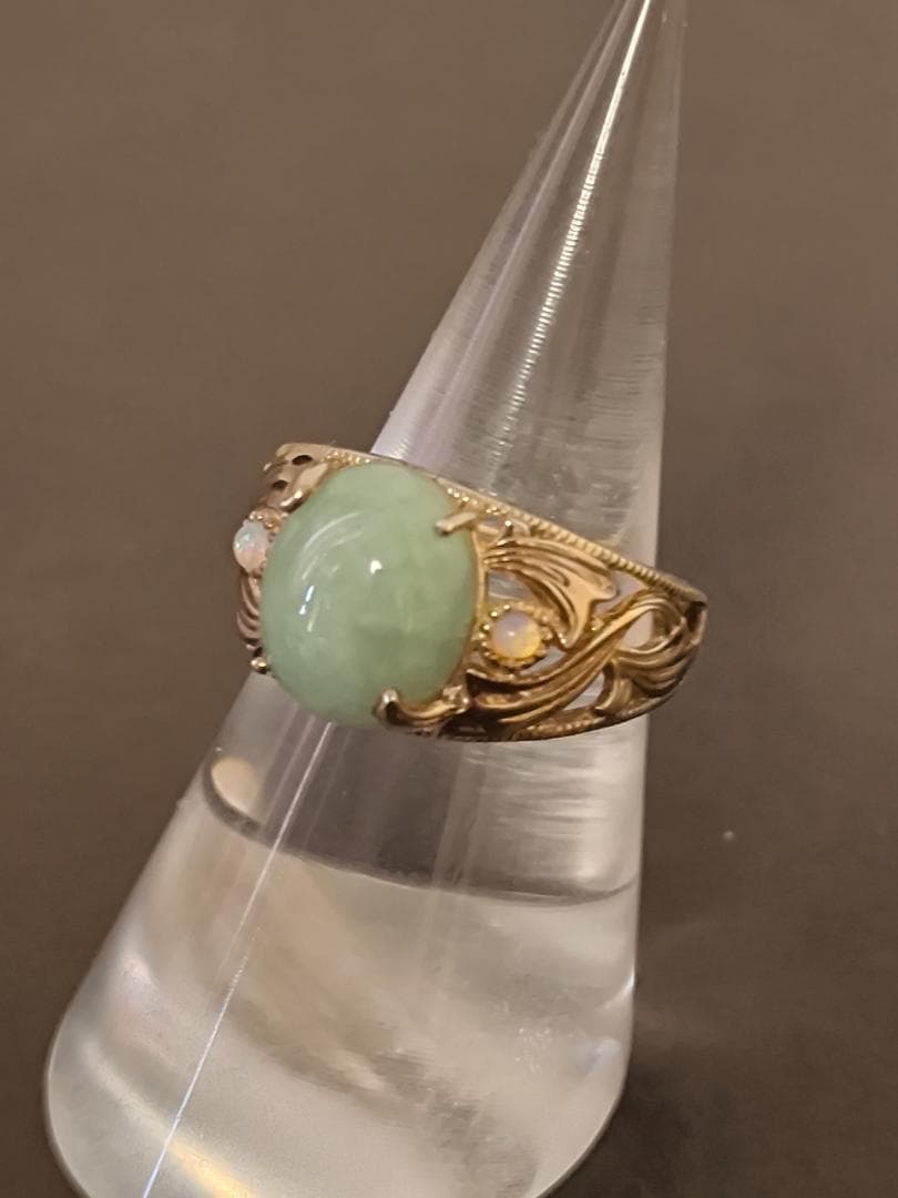 碌山 ROKUZAN ロクザン シルバー925 ヒスイ オパール　リング