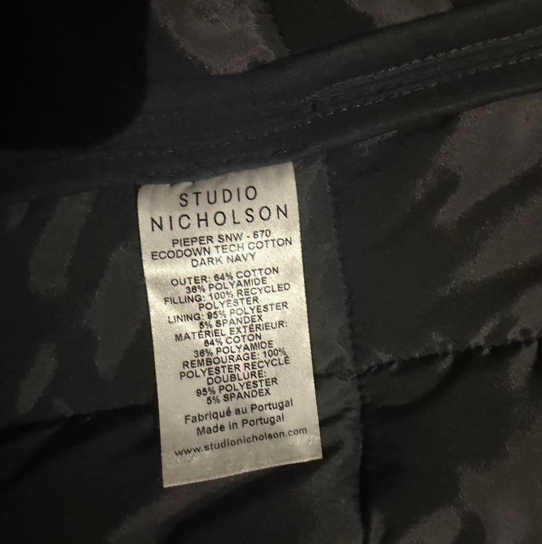 スタジオニコルソン（PADDED LINER COAT DARK NAVY）