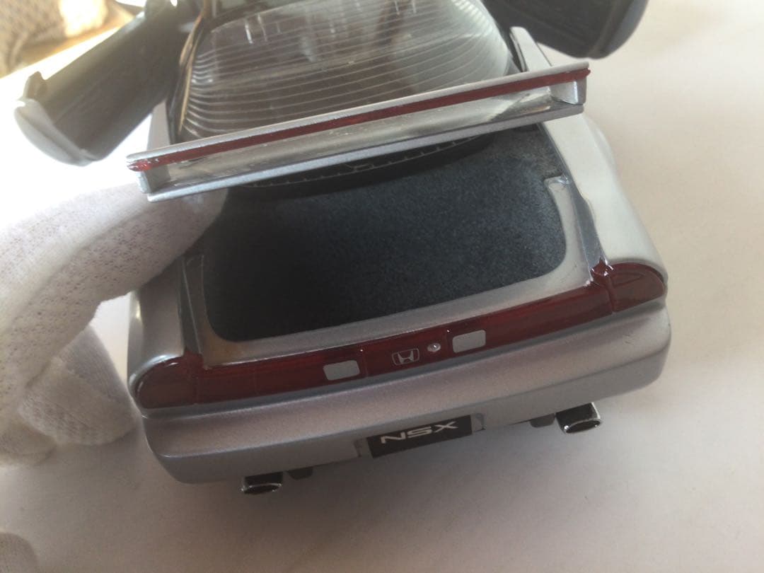 京商　ホンダ　NSX ミニカー　シルバー　1/18