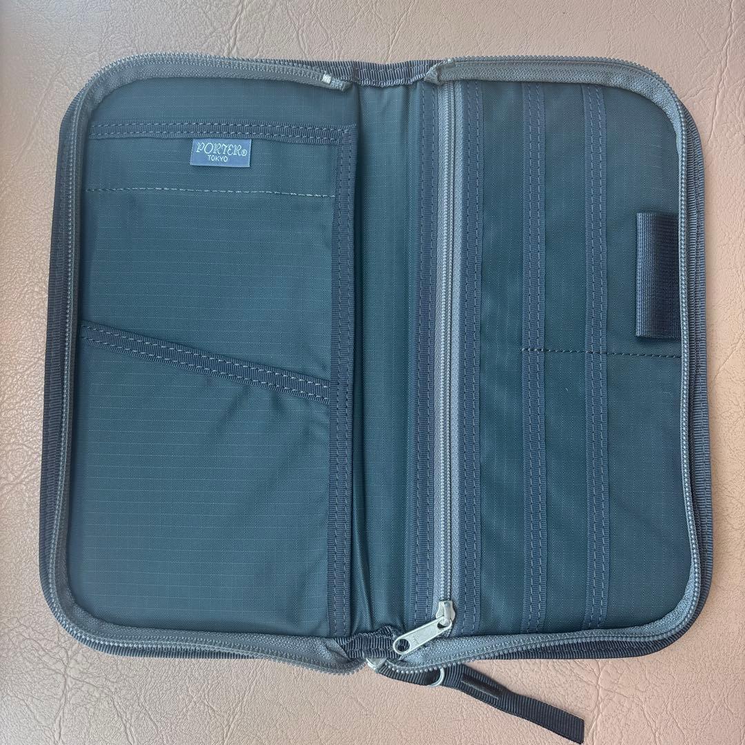 PORTER カーキ ネイビー パスポートケース ポーター