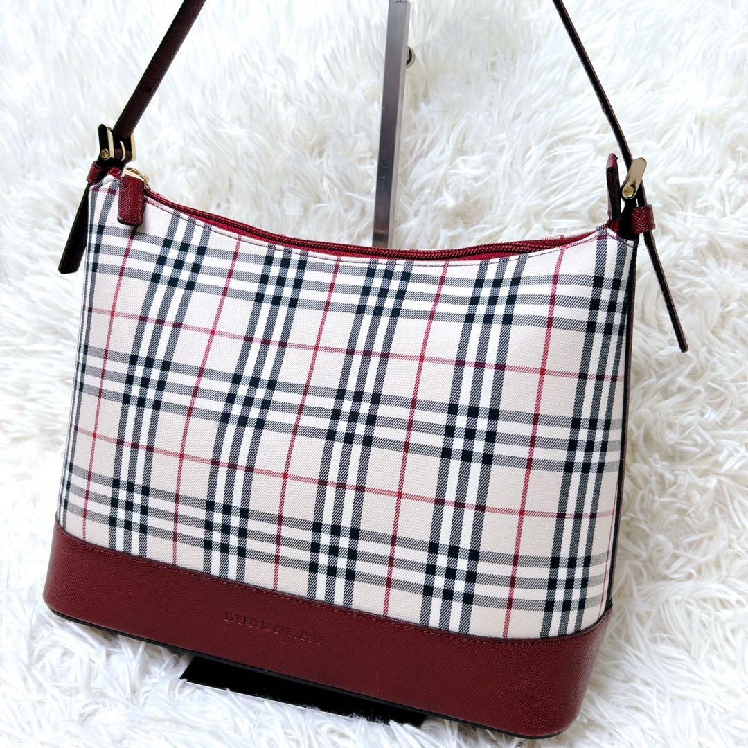 BURBERRY バーバリー ノバチェック キャンバス レザー ワンショルダー