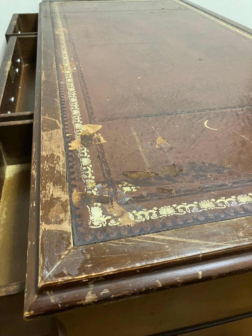 イギリス アンティーク 机 ディスク 直接受け取りのみ