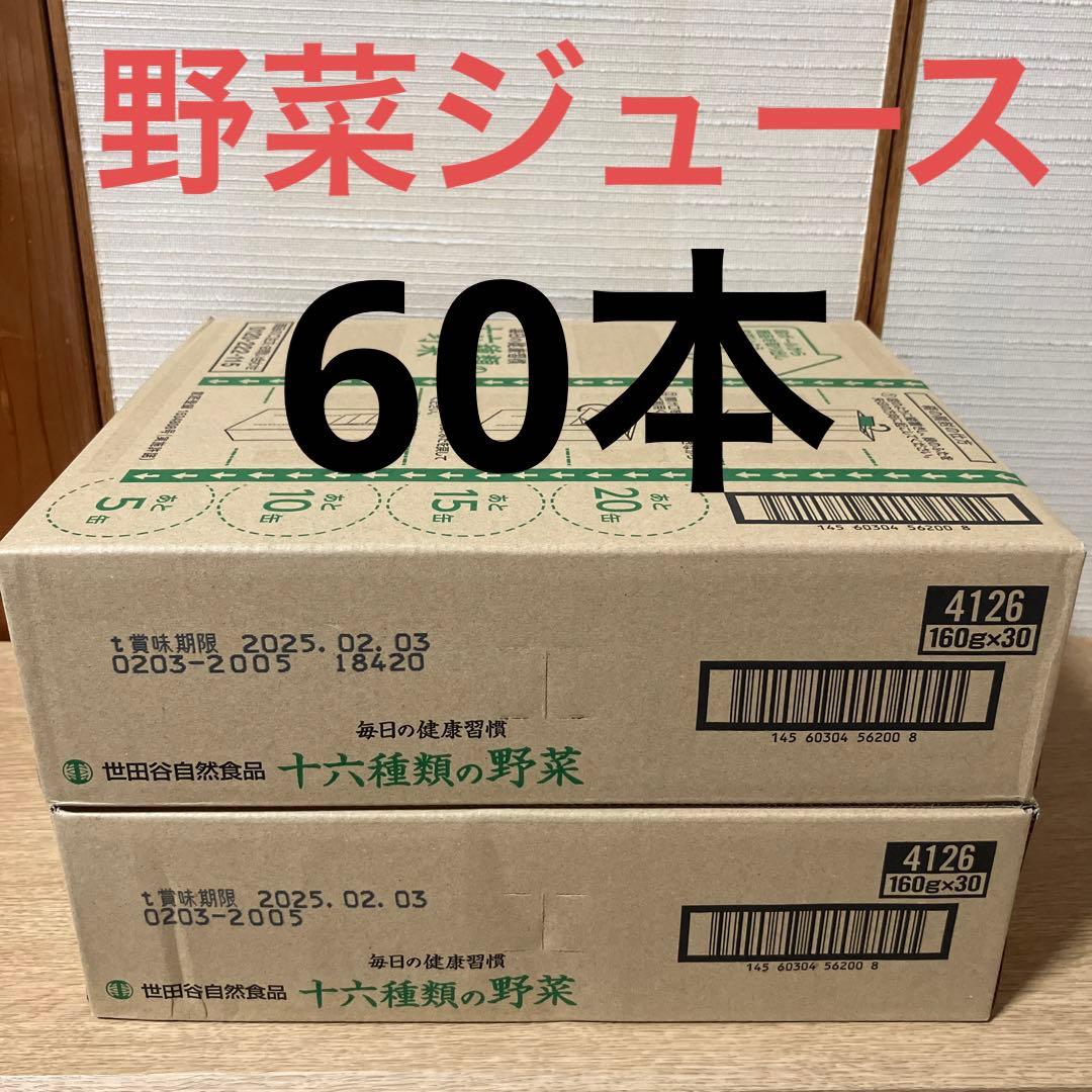 世田谷自然食品 十六種類の野菜 30本入り2ケース(合計60本)