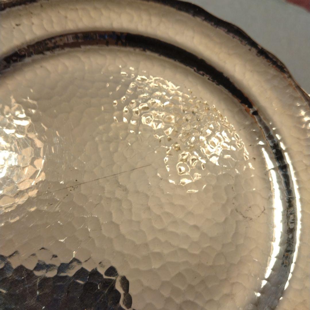 訳あり特価　槌目純銀小皿　53.6g