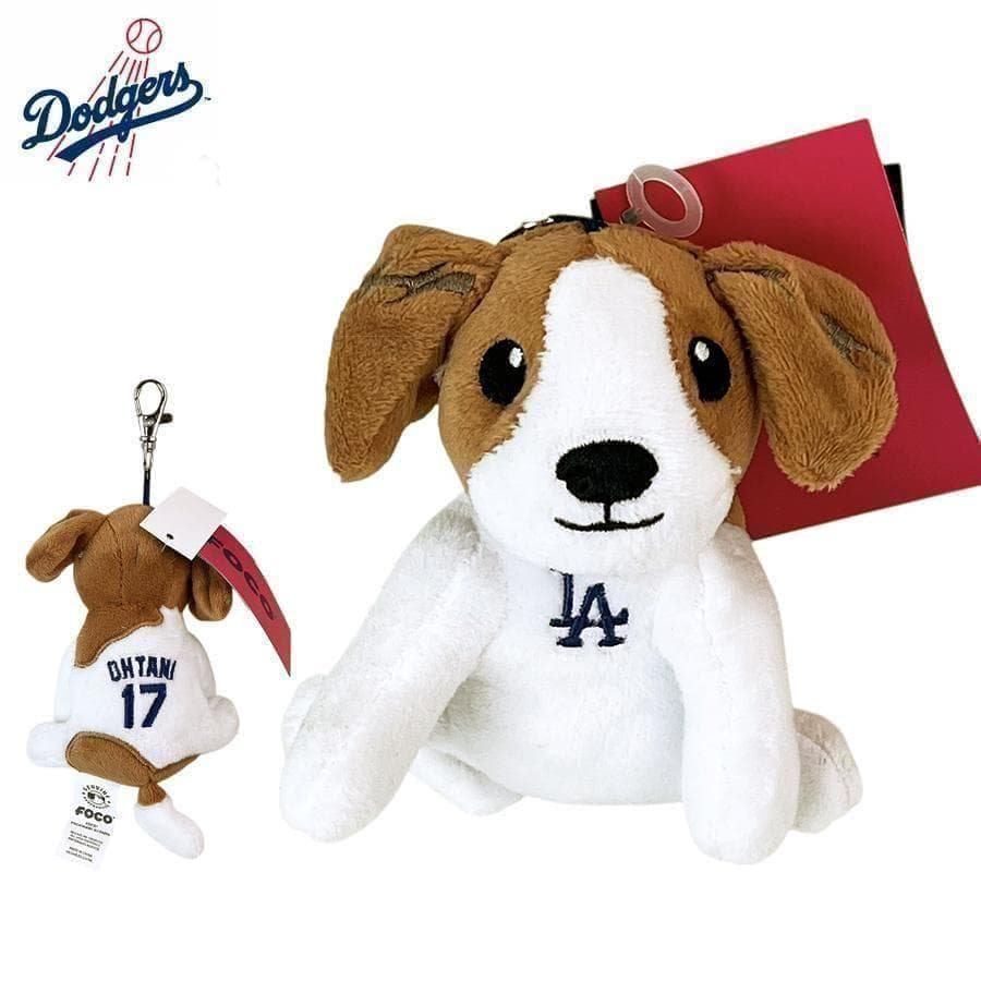 新品ドジャース限定MLB公式大谷翔平デコイいぬ犬キーホルダーデコピン