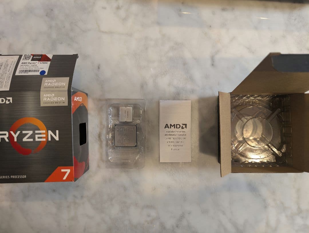 AMD Ryzen 7 5700G CPU AM4(クーラー無し) AMD Ryzen 7 5700G CPU AM4(クーラー無し) AMD Ryzen 7 5700G CPU AM4