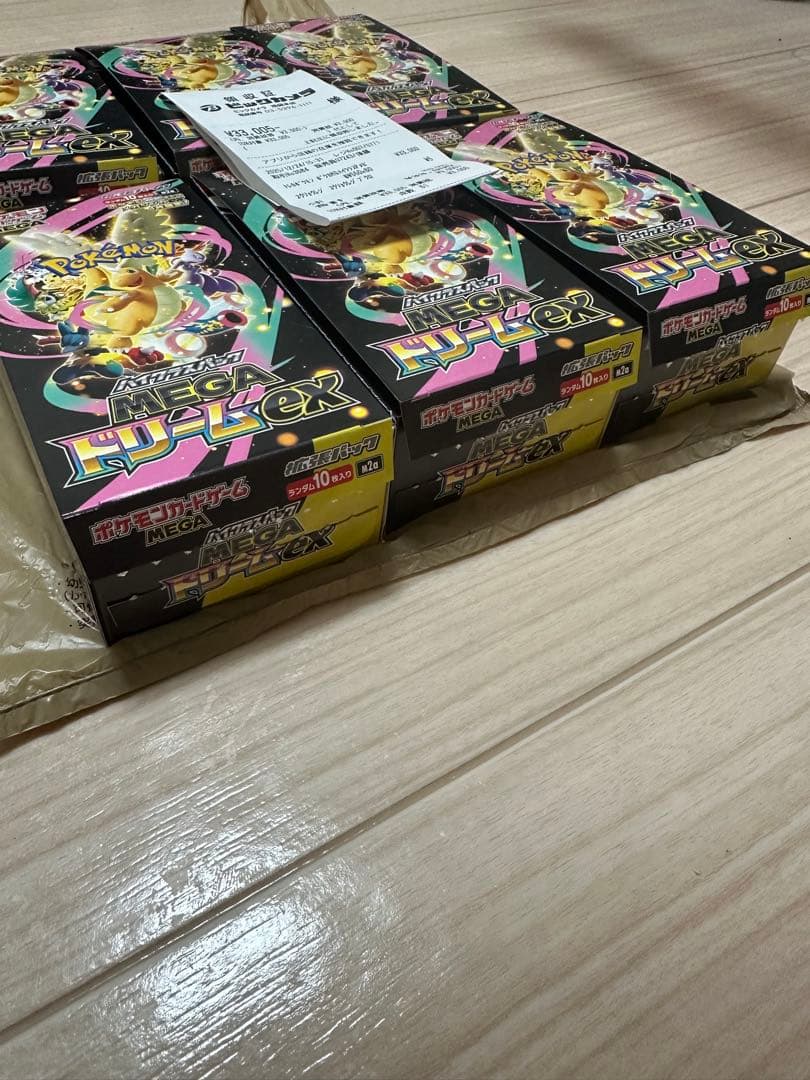 ビックカメラ購入 ポケモン MEGAドリーム ex、ペリペリ無し 6box