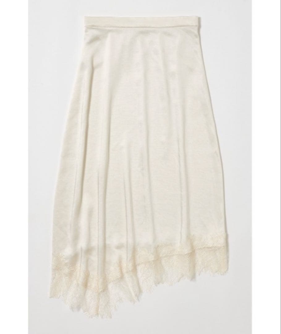 MOUSSY LACE TRIM SLIP スカート サテン オフホワイト