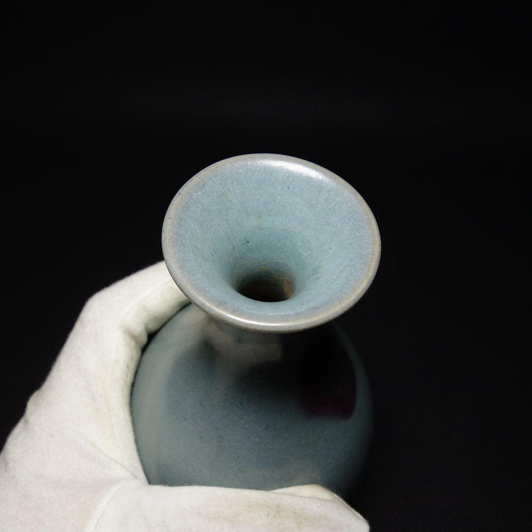 宋代 窯 陶磁器 コレクション品 紫色斑模様 花瓶