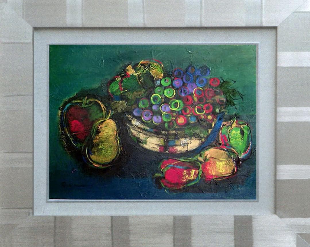 油絵 絵 絵画 インテリア uF6-061304 静物 フルーツ 絵画 インテリア