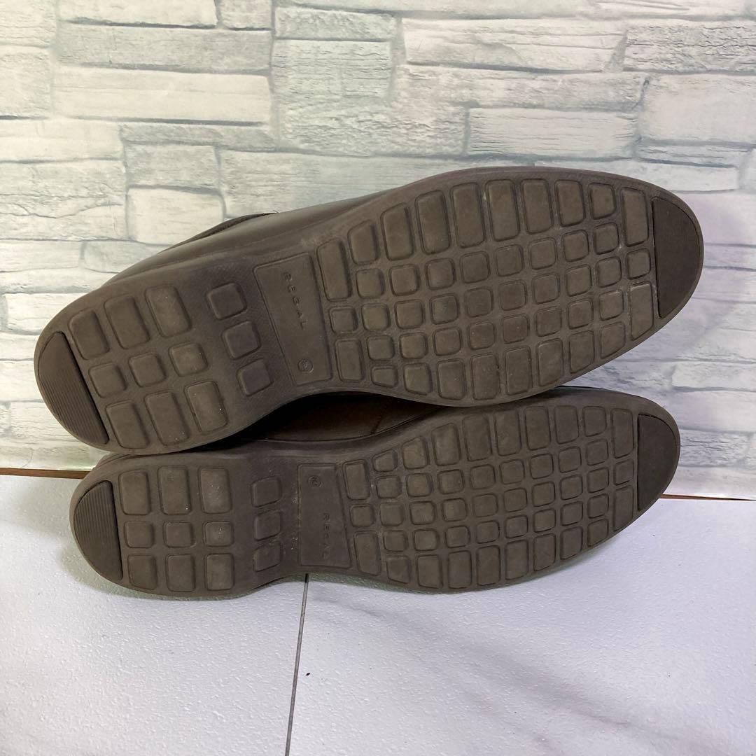 美品 REGAL リーガル チロリアンシューズ モカシン 本革 濃茶色 26.0