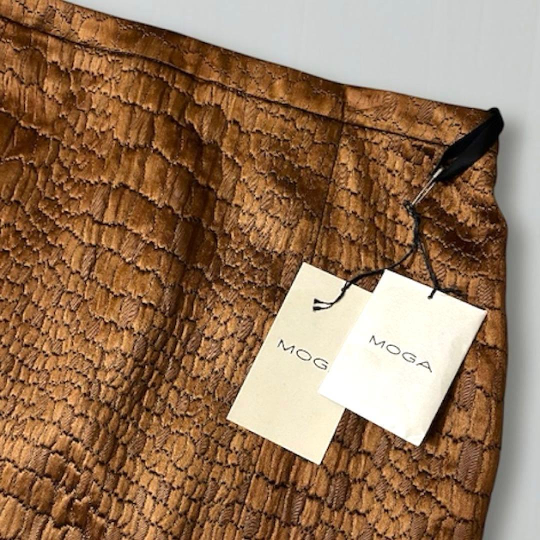 未使用 美品 MOGAモガ デザイン タイトスカート キャメル ブラウン