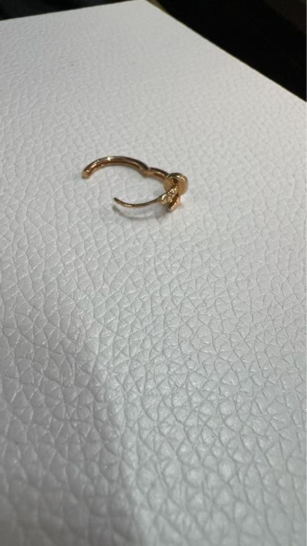 mamy様専用 片耳 K18YG 12mm釘モチーフ フープピアス(ダイヤなし