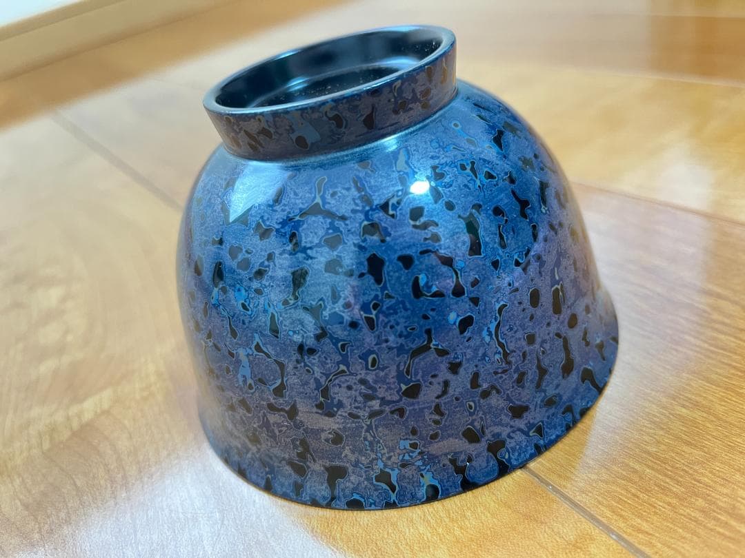 【希少・新品未使用】津軽塗 お椀 箱付き ロイヤルブルー 変わり塗り 希少・新品未使用】津軽塗 お椀 箱付き ロイヤルブルー 変わり塗り