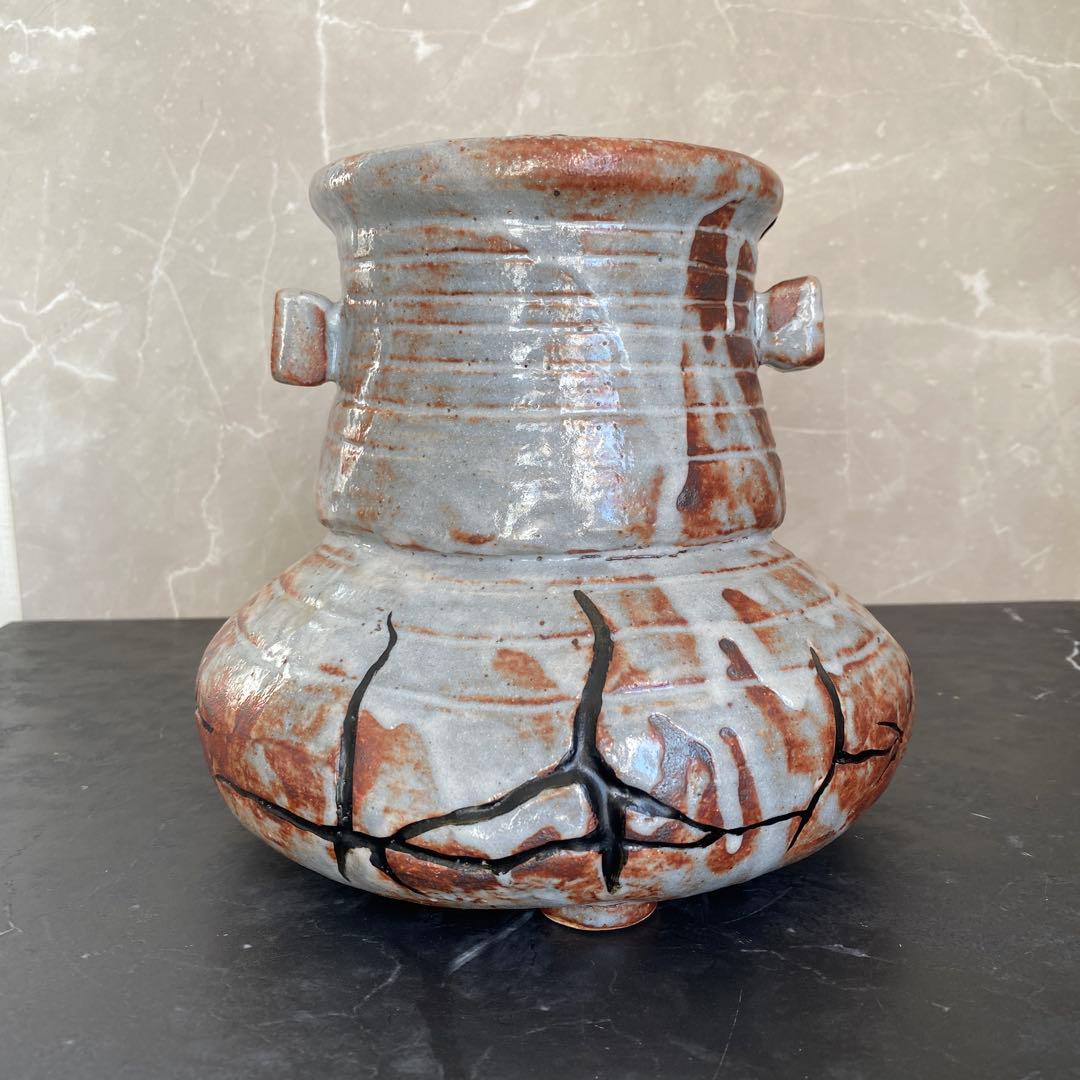 茶道具 大仙窯 赤絵鳳凰水指 共箱