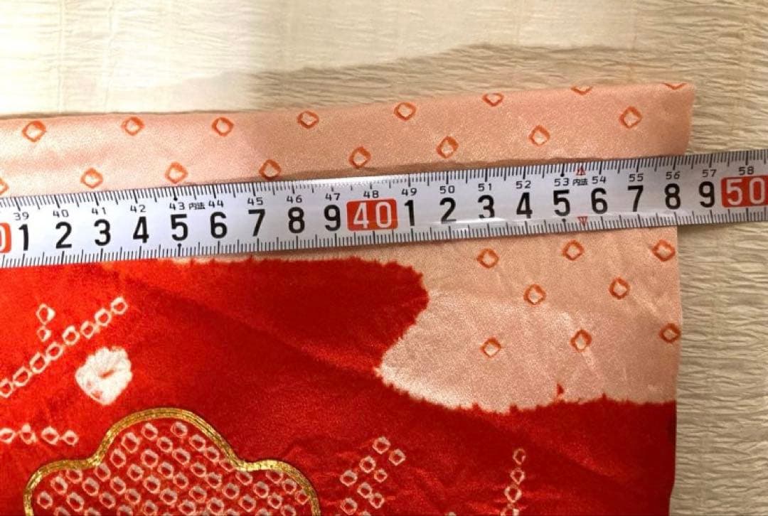 超豪華　七五三着物フルセット　着物被布長襦袢半襟付総絞り染め分け金糸3歳着物