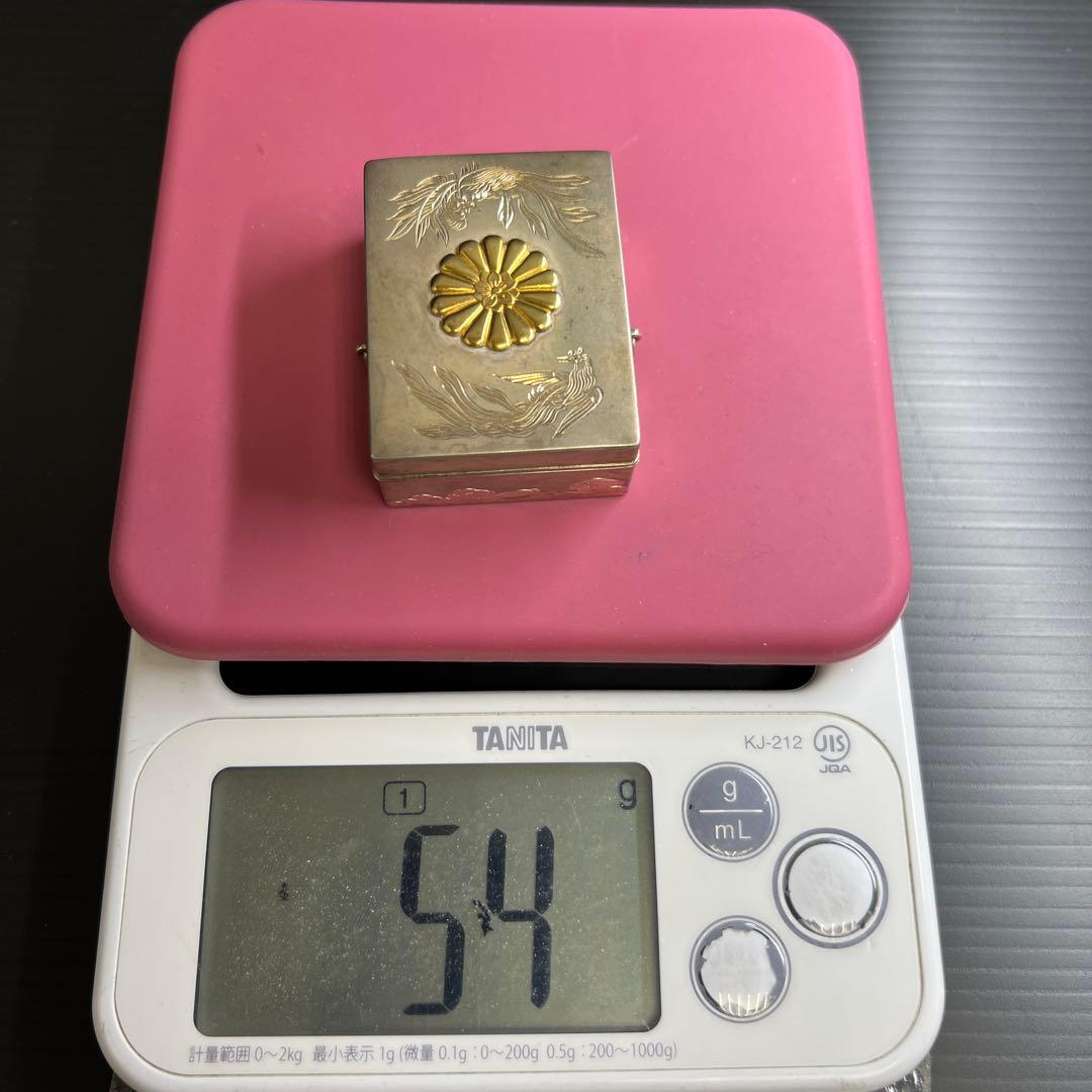 天皇御下賜品　純銀十四葉菊紋ボンボニエール　54g 東Y7-1027☆1F