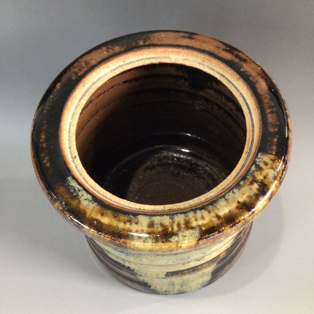 P417 水指 『膳所焼』『淡海ぜぜ 陽炎園造』『捻貫水指』 共