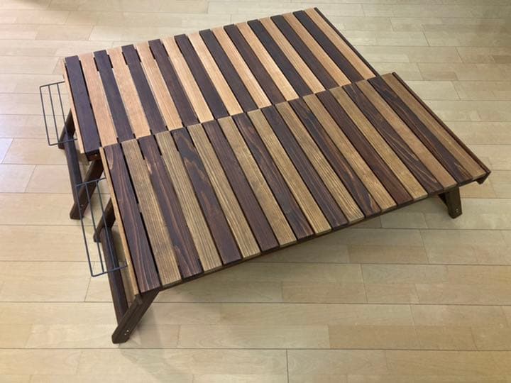 シェルフコンテナ25サイズ スライド開口天板三脚用テーブルヘキサゴン