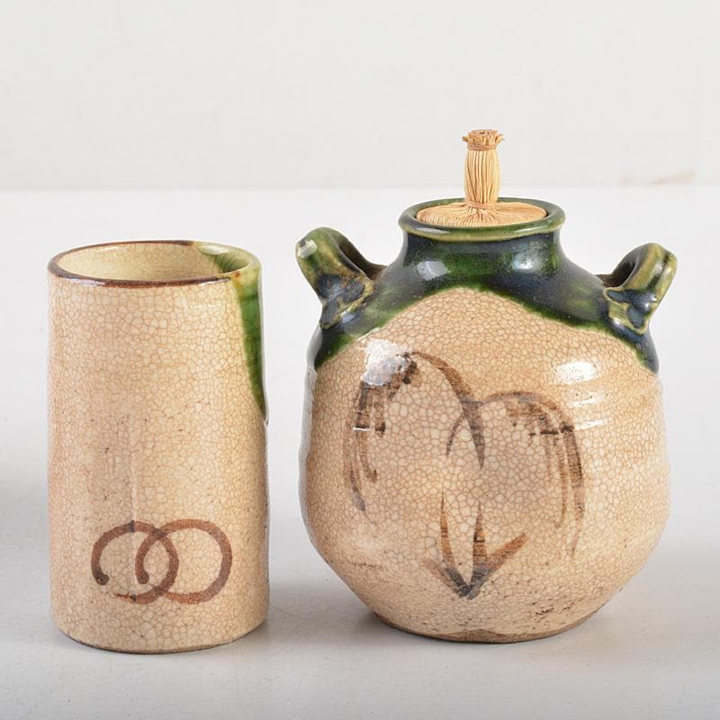 茶道具 桑茶箱 利休茶箱 茶碗 香合 など 5点 一式 V R5774